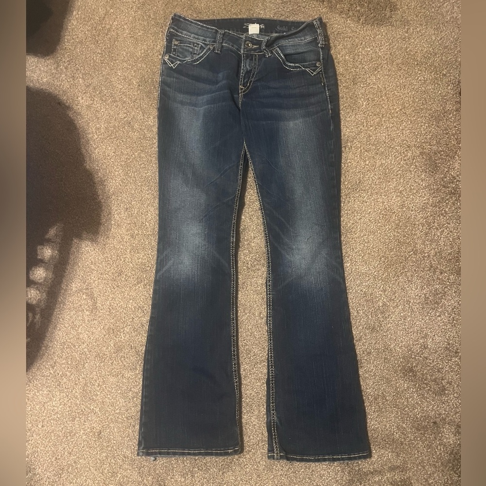 Silver Jeans Women's Dark Blue Boot Cut Jeans